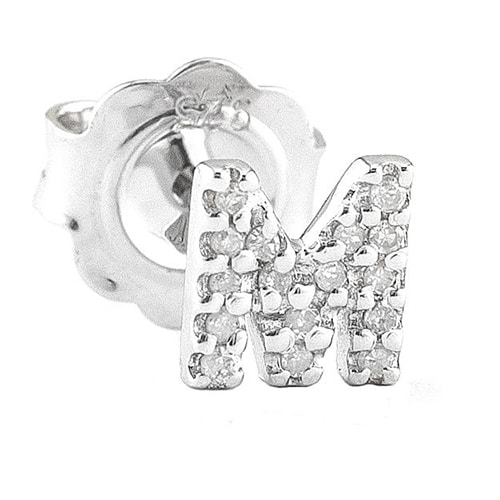 Arete con Inicial "M" Soldada